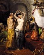 Theodore Chasseriau Orientalist Interior oil painting on canvas